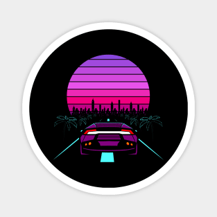 Retro Wave Sport Auto 80s Gift Magnet